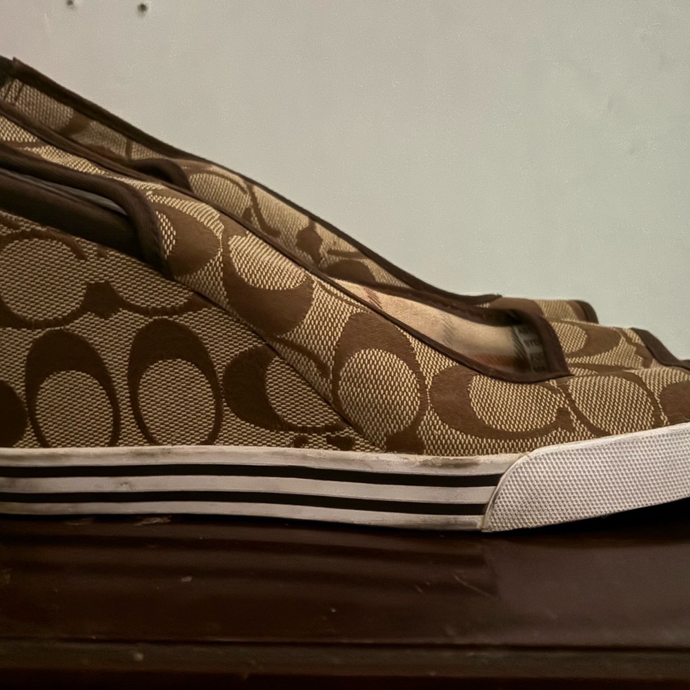 Coach Brown Wedge Shoes - Picture 4 of 5